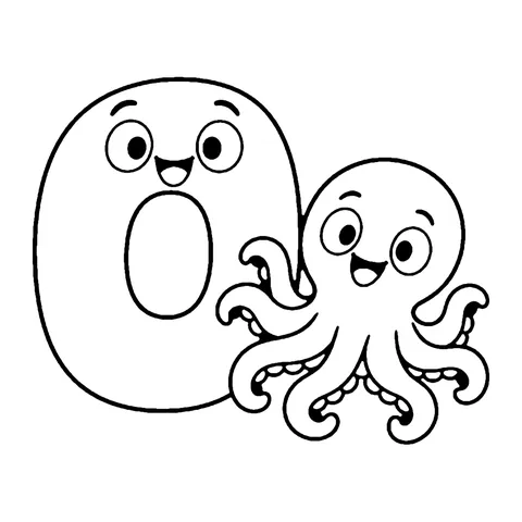 Letter O coloring page