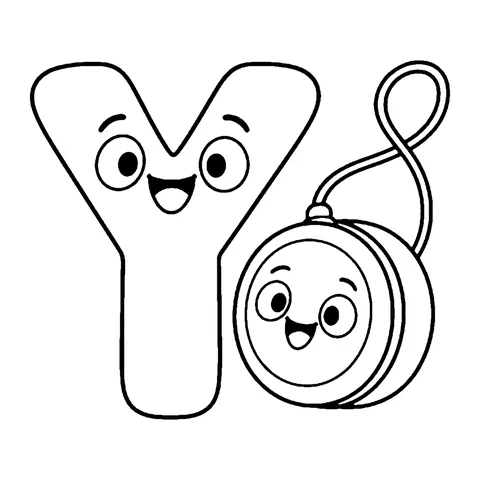 Letter Y coloring page
