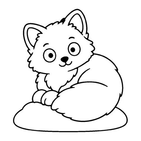 Arctic Fox coloring page