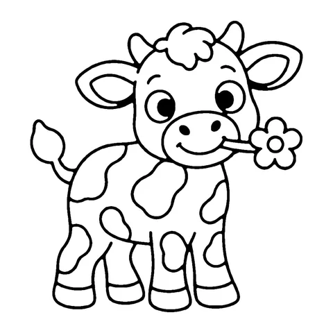 Calf coloring page
