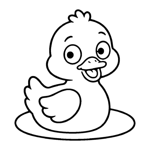 Duckling coloring page