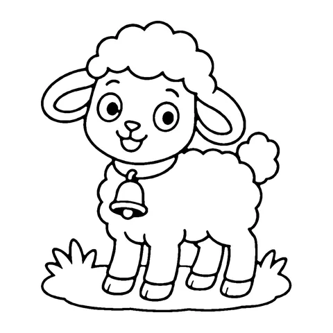 Lamb coloring page