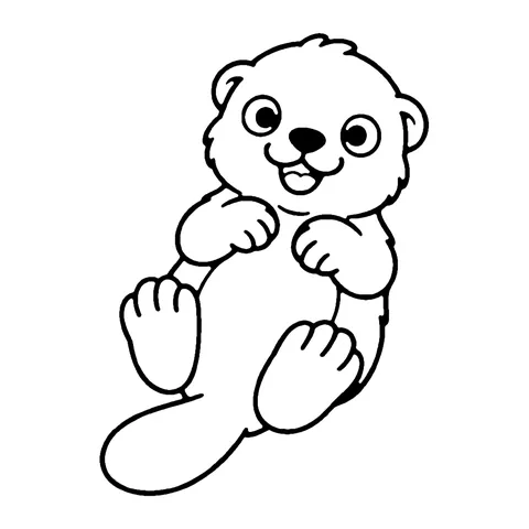 Otter Pup coloring page