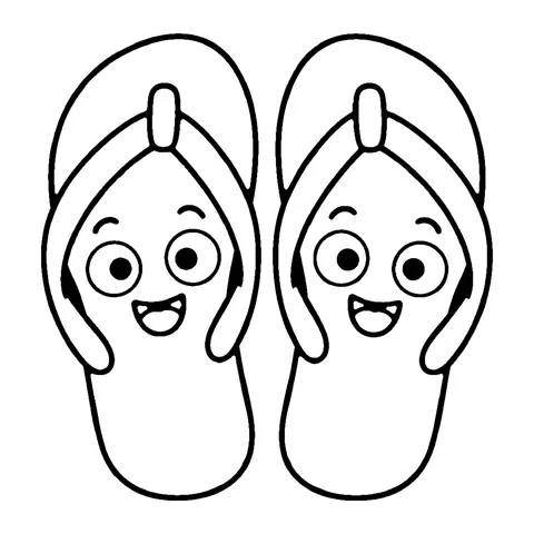 Flip-Flops coloring page