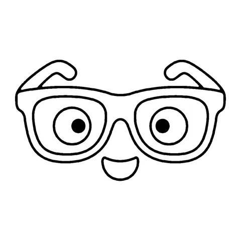 Sunglasses coloring page