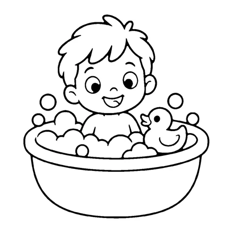 Bath Time coloring page