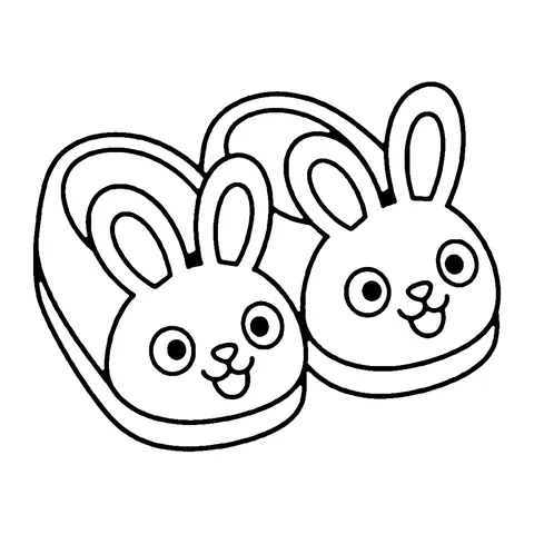 Bunny Slippers coloring page