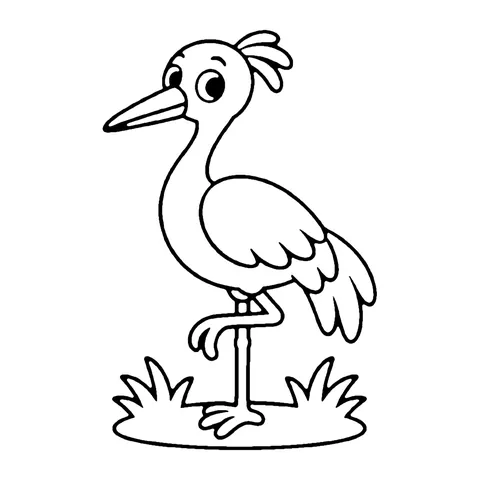 Crane coloring page