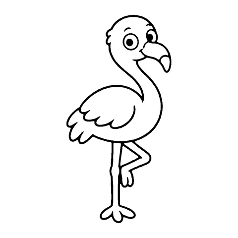 Flamingo coloring page