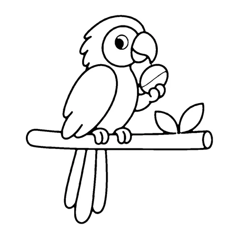 Macaw coloring page