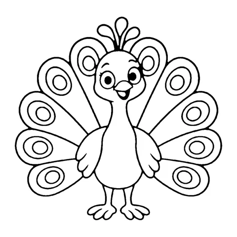 Peacock coloring page