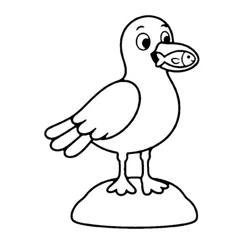 Seagull coloring page