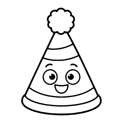Birthday Party Hat coloring page