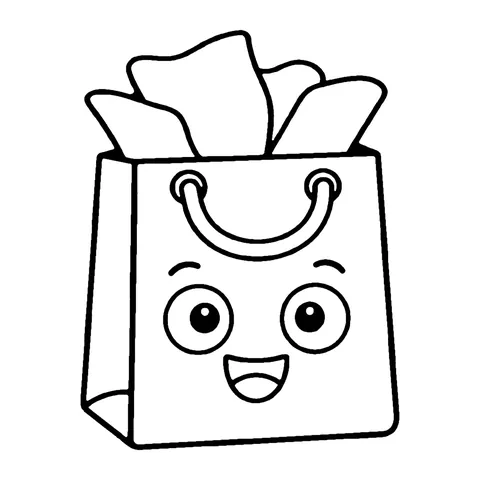 Gift Bag coloring page