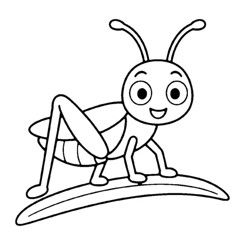 Grasshopper coloring page