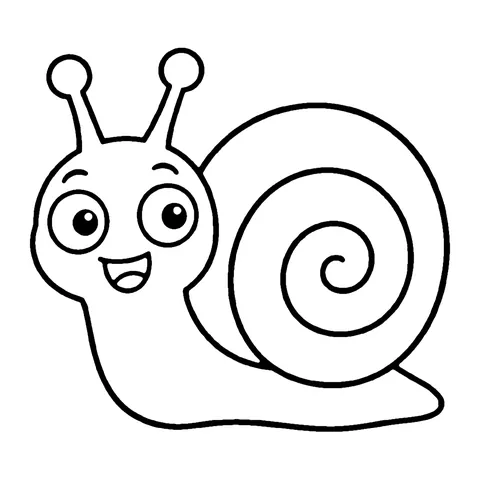 Snail coloring page