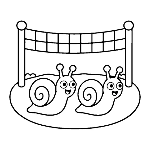 Snail Race coloring page