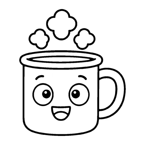Camp Mug coloring page