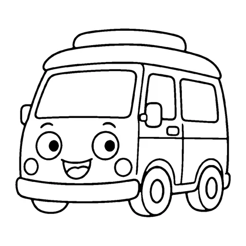 Camper Van coloring page