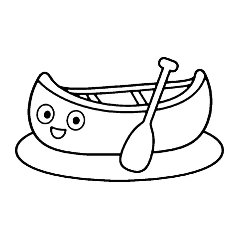 Canoe coloring page