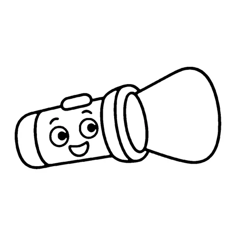 Flashlight coloring page