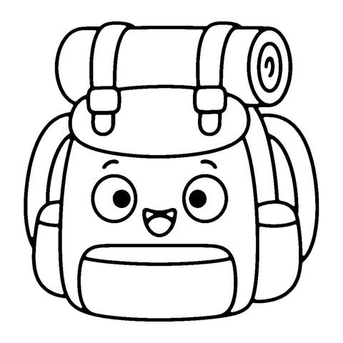 Hiking Backpack coloring page