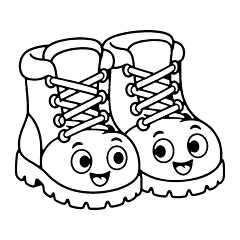 Hiking Boots coloring page