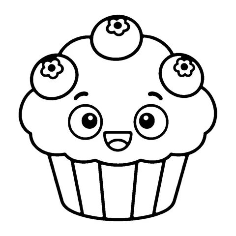 Blueberry Muffin coloring page