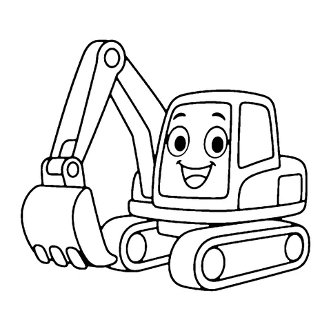 Digger coloring page