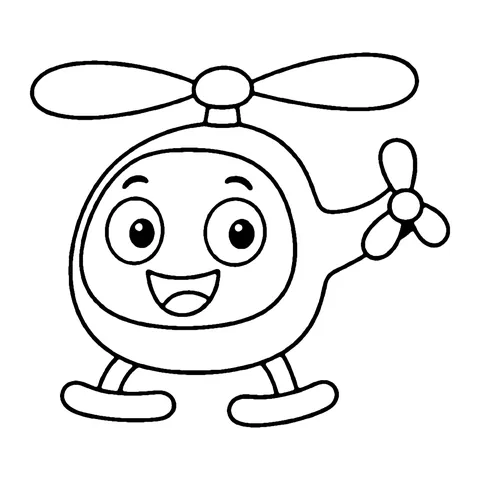 Helicopter coloring page