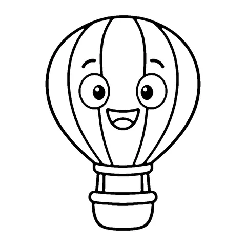 Hot Air Balloon coloring page