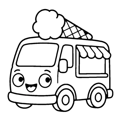 Ice Cream Truck coloring page