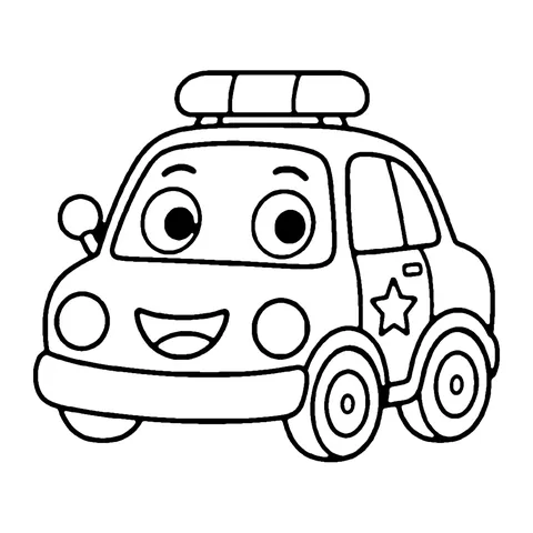 Police Car coloring page