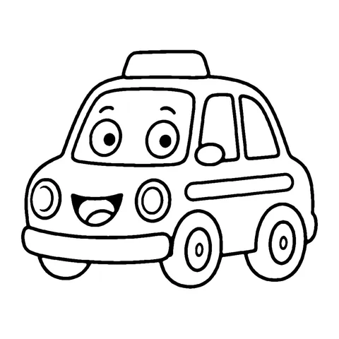 Taxi coloring page