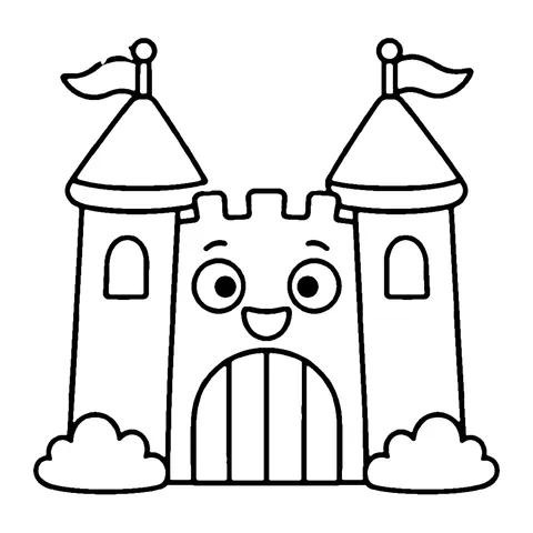 Castle Gate coloring page
