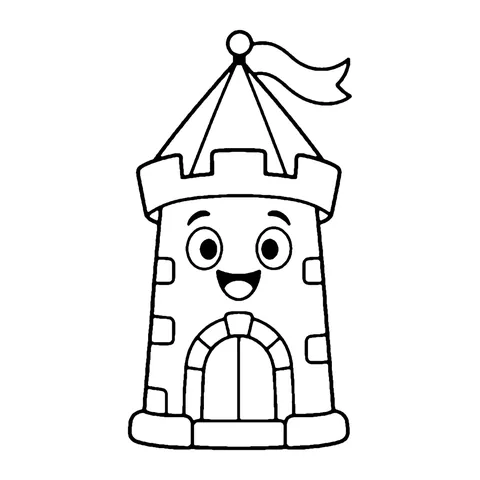Castle Tower coloring page