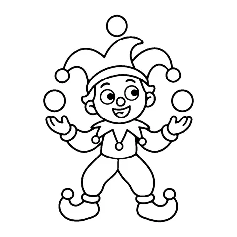 Juggling Jester coloring page