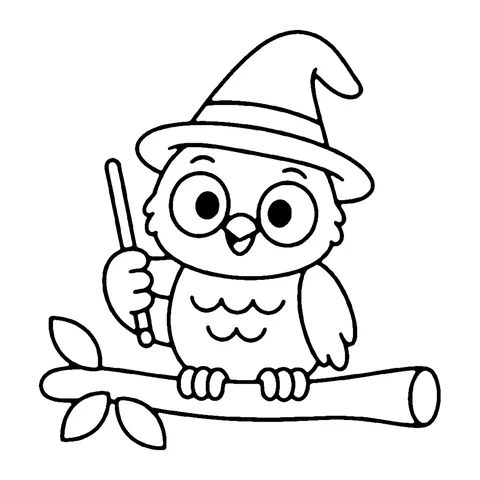 Wizard Owl coloring page