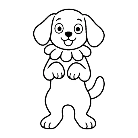 Circus Dog coloring page
