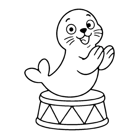 Clapping Seal coloring page