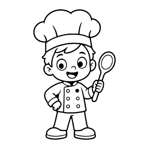 Chef coloring page