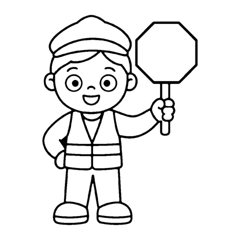 Crossing Guard coloring page