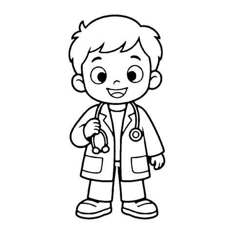 Doctor coloring page