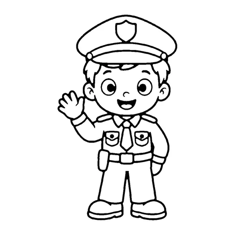 Police Officer coloring page
