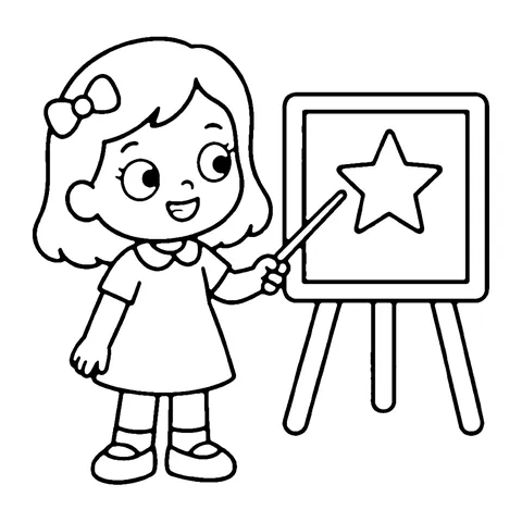 Teacher coloring page