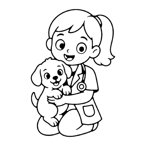 Vet coloring page