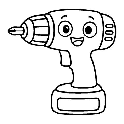 Power Drill coloring page