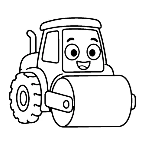 Road Roller coloring page