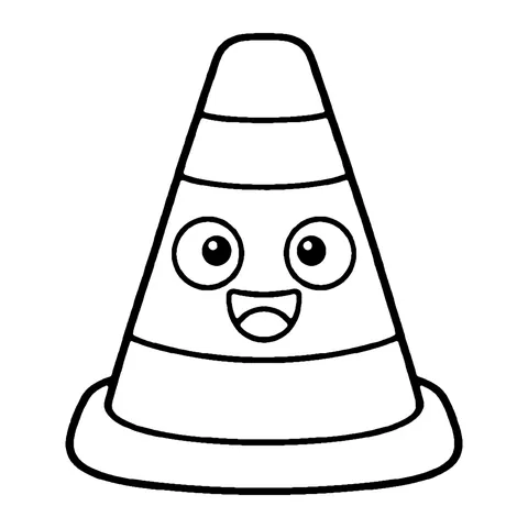 Traffic Cone coloring page