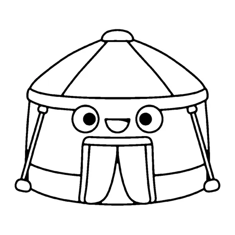 Desert Tent coloring page